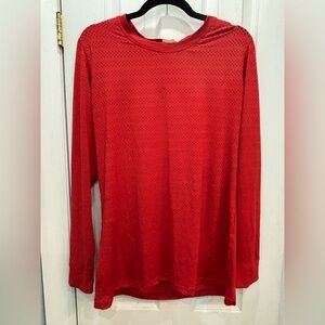ZYIA Active Red Perforated Top